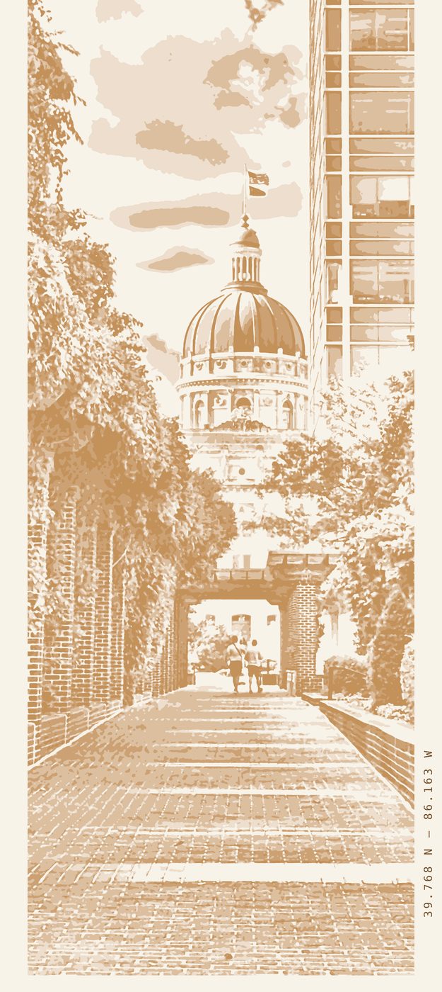 The Keyhole — vertical panel sepia design