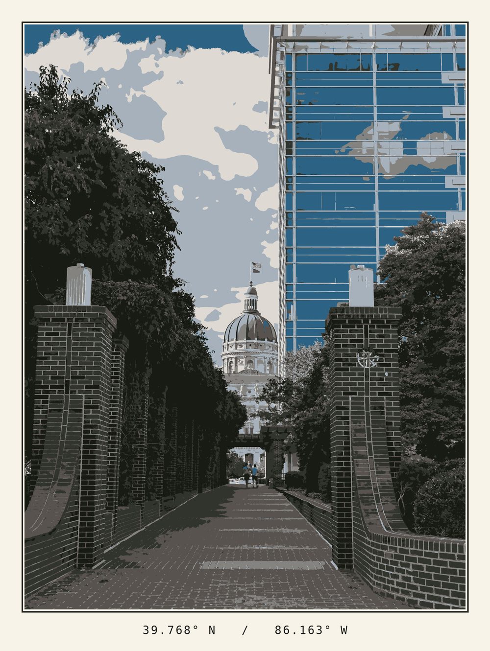 No. 001 — Statehouse travel poster design